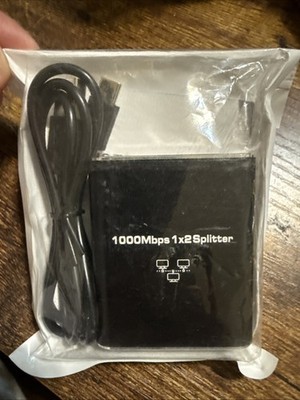 1000Mbps RJ45 Splitter 1X2 Ethernet Cable 1 in 2 out Gigabit Network Splitter PC