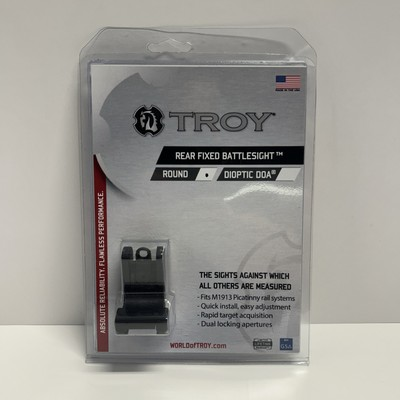 #ad NEW Troy Industries Fixed Rear Battle Sight Round Made USA SSIG FRS ROBT 00 $49.95