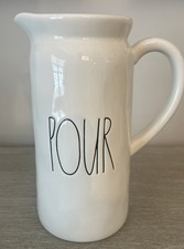RAE DUNN  Pour  Pitcher Ivory Ceramic Farmhou...