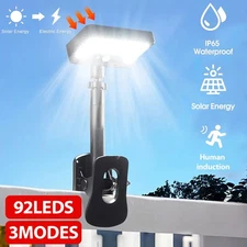 Clip On Solar Motion Lights Outdoor Garden Waterproof Fence Garage Security Lamp