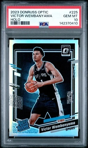 2023-24 Panini Optic - Rated Rookie Victor Wembanyama #225 Holo Prizm PSA 10