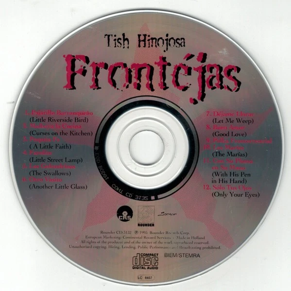 Tish Hinojosa - Frontéjas CD Album CD Latin,Folk, World, & Country 8320 - Bild 4 von 4