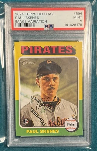 PAUL SKENES 2024 Topps Heritage IMAGE VARIATION #594 PSA 9 MINT