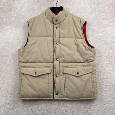 Rugged Wear By B.O.G. Puffer Vest Mens Size Large VINTAGE Reversible Pockets