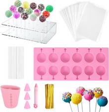 Cake Pop Maker Kit, 304PCS Silicone Cake Mold Kits Candy Baking Molds With1