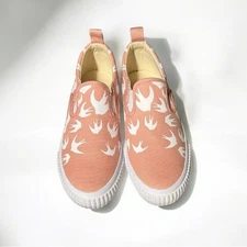 🌻NEW w/Box Alexander Mcqueen Pink Swallow Slip-On Sneaker Size 39 | US Size 9