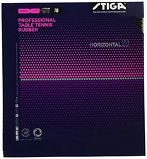 STIGA Table Tennis Rubber High-Grain Rubber Horizontal 20 Black Thin 1711200113