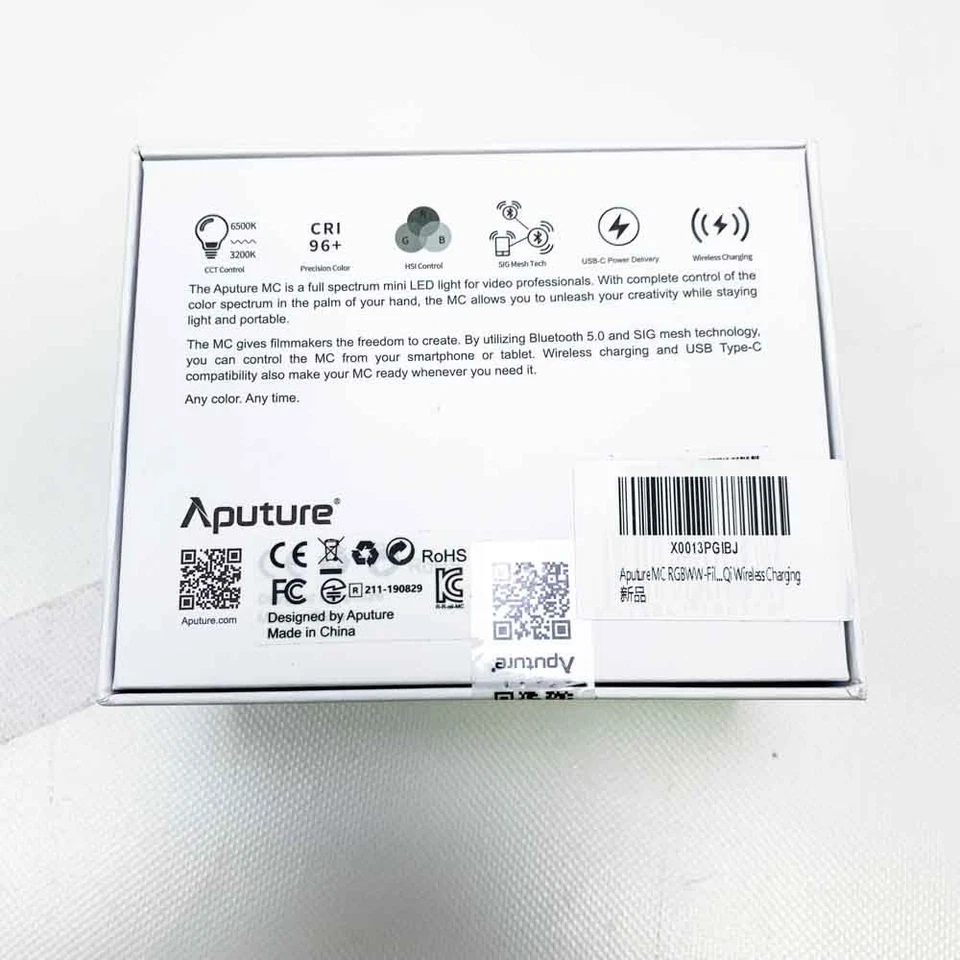 Aputure MC RGB LED-Kameraleuchte 3200-6500K, Kreatives Randlicht für - Image 4 of 4