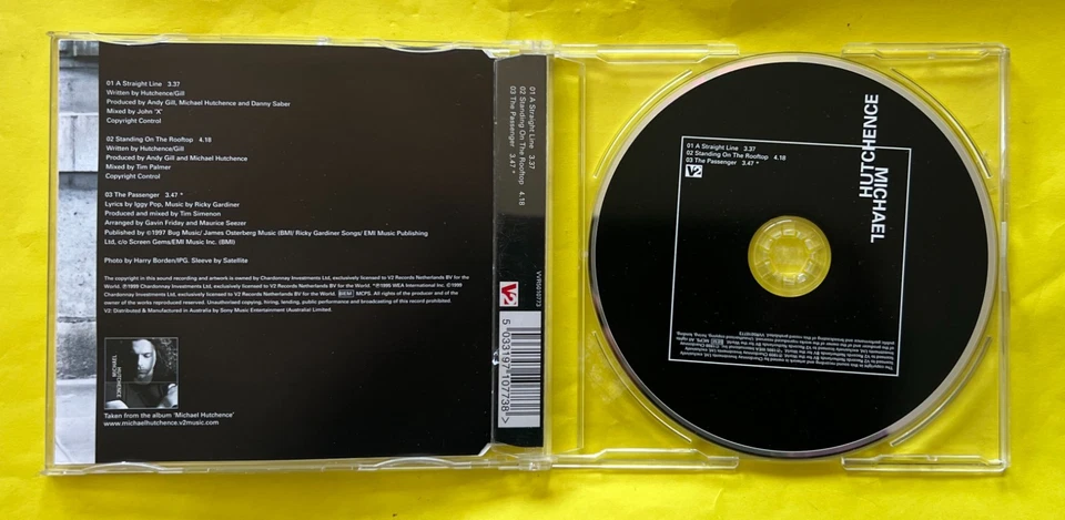 MICHAEL HUTCHENCE A Straight Line CD 1999 3-Tracks INXS D2 - Image 2 of 2