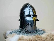 Helmet Medieval Crusader Knight Templar Armor Larp Great Gift Armour Steel Greek