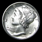 1943-D Mercury Dime Silver ---- Gem BU+ FB Condition Stunning ---- #PP839