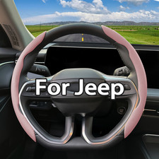 Nappa Leather 2pcs Segmented Steering Wheel Cover Fits Jeep Nappa Leather 15