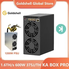 GoldShell KA BOX PRO 1.6Th/s Kaspa Miner 600W KAS Crypto Miner KHeavyHash w/ PSU
