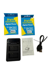 2 PACK - Battery AC Wall Charger for Panasonic DMW-BLC12 Panasonic Lumix DMC-G85