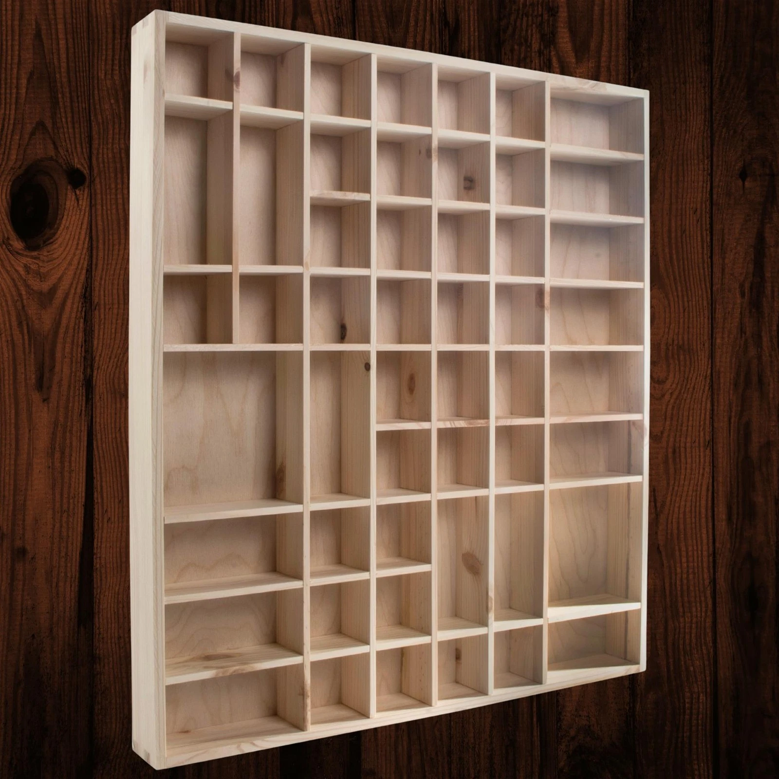 Large Wooden Display Cabinet Trinket Shelf | 51 Compartments | 52 x 46 x 5 cm
Opens in a new window
