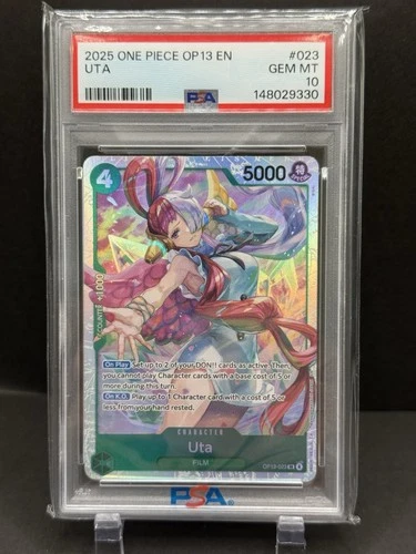 Uta - One Piece Carrying On His Will OP13-023 PSA 10 Waifu