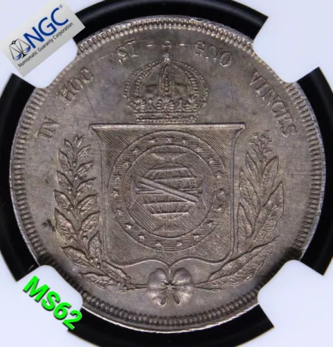 500 Reis 1859, Brazil. KM-434. UNC NGC MS62
