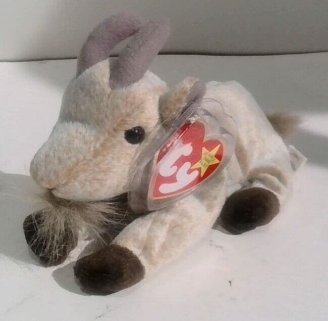 VINTAGE TY Beanie Baby GOATEE The Mountain Goat RARE Retired MINT CONDITION