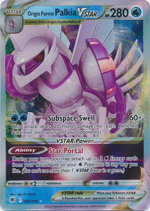 Origin Forme Palkia VSTAR 040/189 Ultra Rare Astral Radiance Pokemon TCG