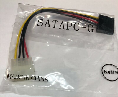 New IDE/Molex 4-Pin Male To Serial ATA SATA 15-Pin Female Power Adapter Cable
