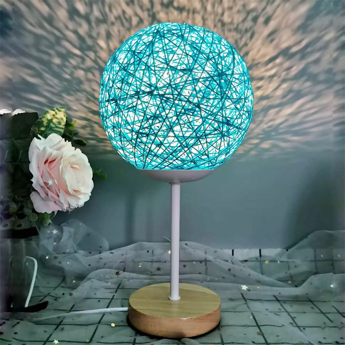 Wood ball lamp deals
