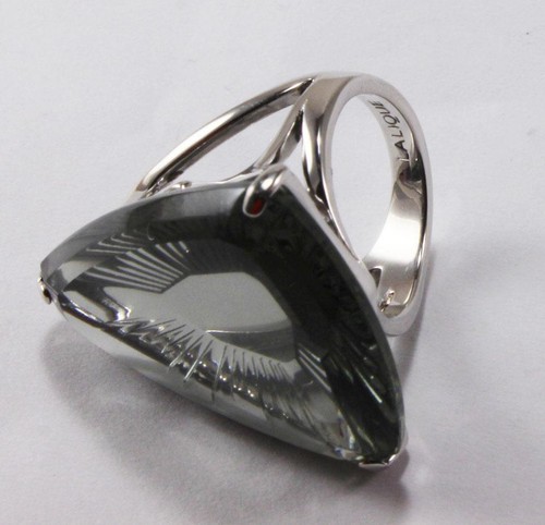 ANILLO LALIQUE HIELO GRIS CLARO CRISTAL PLATA ESTERLINA 925, Talla US-6.25/T53/UK-M 1/2 - Imagen 6 de 12