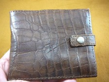  EL200-32 WALLET Genuine Caiman Latirostris crocodile hide leather exotic gator