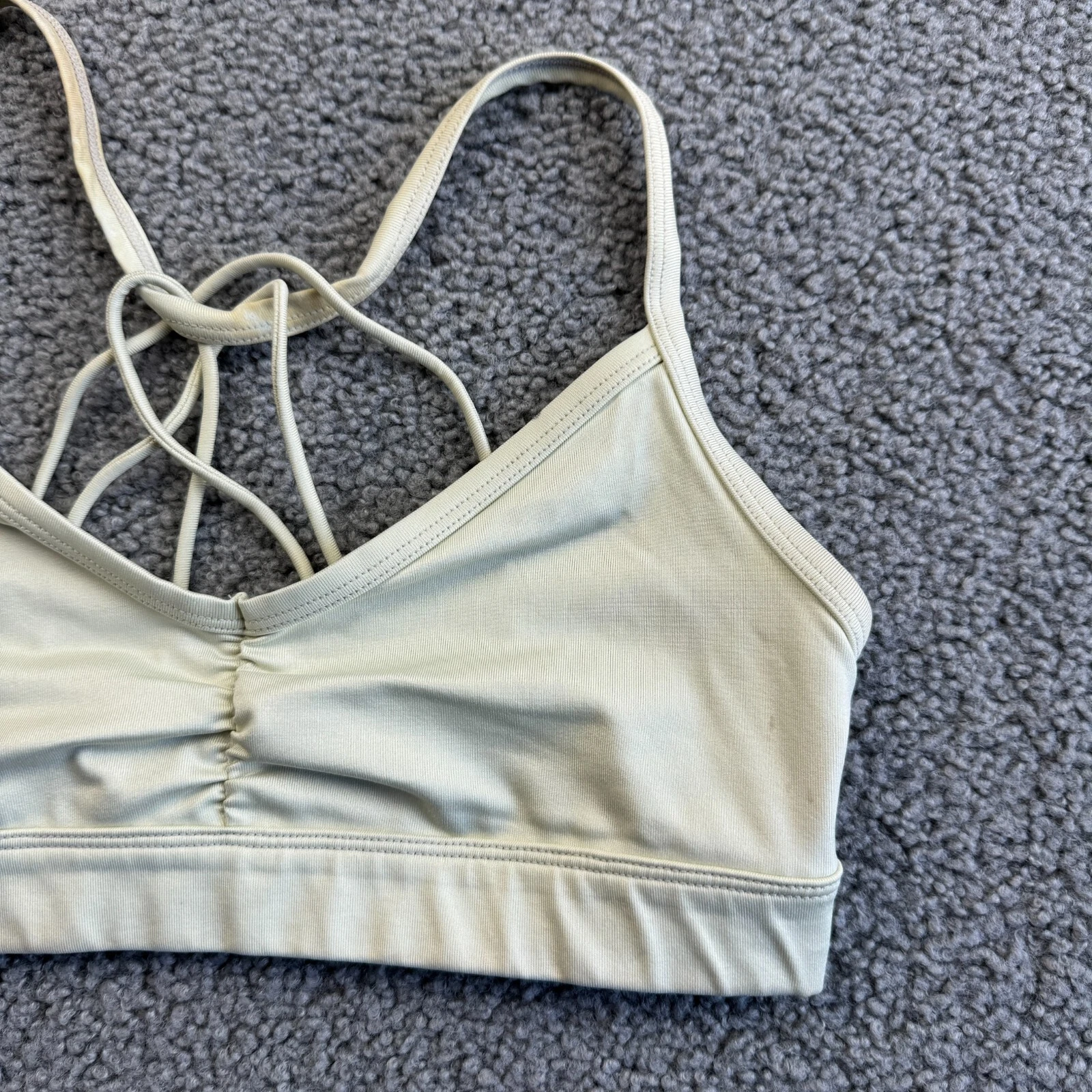 alo-yoga lavish strappy longline unpadded tank-bra