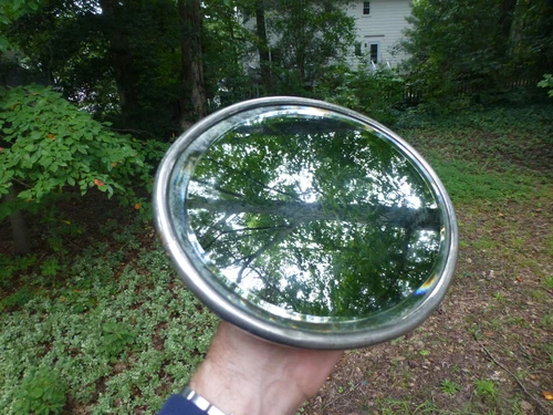 Antique Vintage Brass Era Side View Mirror Rear View Mirror 6"x9" Beveled Glass