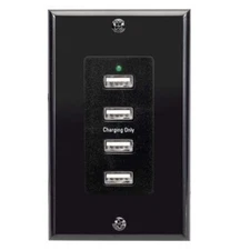 WC-USB-B 12V Wall Mount USB Charging 4 Ports 12-16V DC Input Included with Wa...