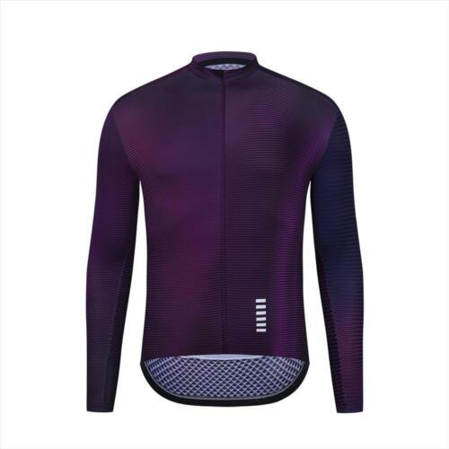 Maillot de cyclisme homme manches longues coupe-vent VTT hauts de vélo fermeture éclair complète chemises de vélo - Photo 1 sur 9