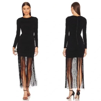 alice and olivia anja one shoulder dress Alice + Olivia One-Shoulder Anja Maxi Dress in Black