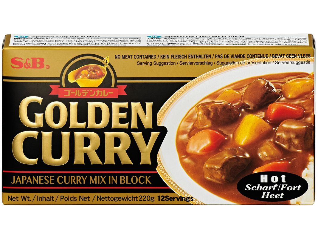 S&B GOLDEN CURRY Japanisches Curry Mix in Würfel SCHARF 220g Japanese Curry HOT