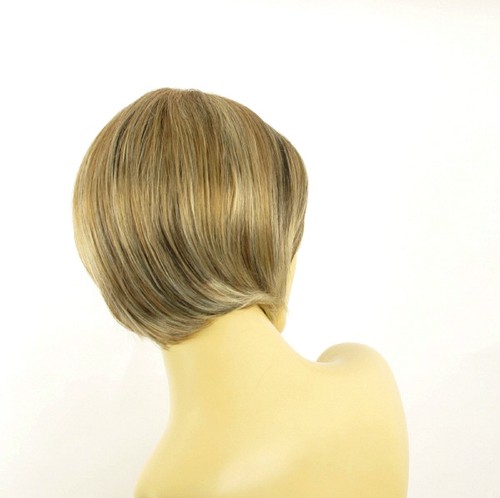 Perruque femme courte blond clair méché cuivré chocolat BLANDINE 15613H4 - Imagen 5 de 8