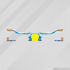 AIRBRUSH ORANGE REAR BUMPER STICKERS TO MATCH FULL STICKER KIT - JakeDesigns