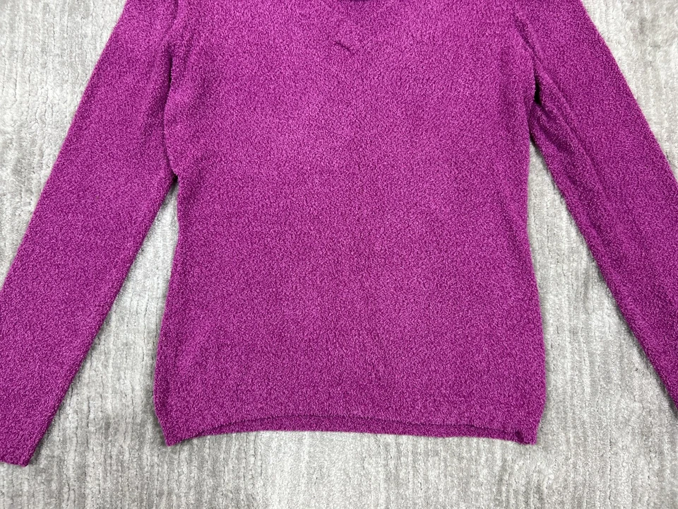 Suéter East 5th Mujer Rosa Cuello en V Manga Larga Fuscia Foto 3 de 4