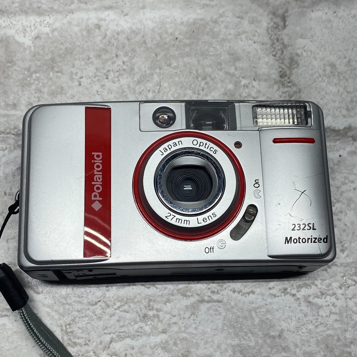 Vintage Polaroid 232SL Point & Shoot Film Camera Motorized Red W