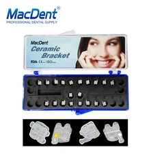 20Pcs MacDent Dental Orthodontic Ceramic Bracket Braces Mini MBT/Roth 022 3/345H