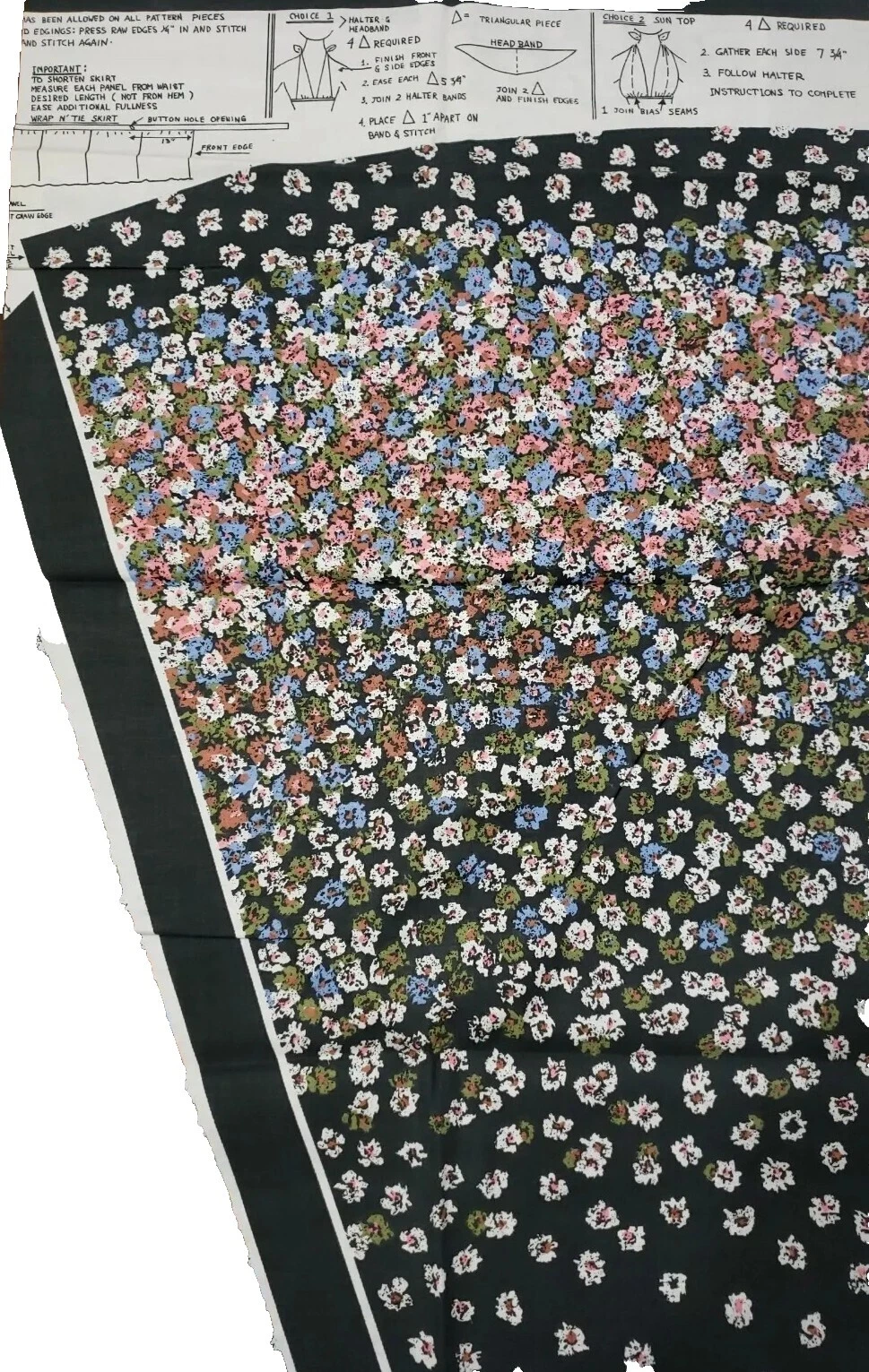 Floral Antique/Vintage Craft Fabric Panels