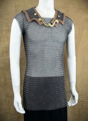 Chainmail shirt butted roman lorica hamata Extra Large size medieval hamata - Picture 3 of 9