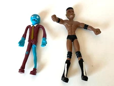 Lot of 2 BENDY Flex Figure Toys by Toysmith Wrestler and Zombie