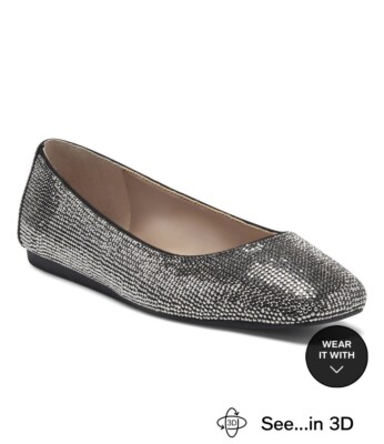 Internacional Concepts, womens black sparkling shoes size