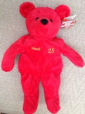 BASEBALL RED BEANIE BEAR - SALVINO MAC BAMMERS 1999 MARK McGUIRE 25