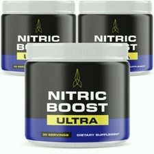 Nitric Boost Ultra Powder for ed, Nitric Boost Ultra for Men, Male Mix (3 Pack) 