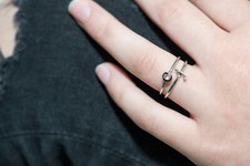 Initial Ring, Alphabet Ring, Name Ring, Stacking Ring, Dainty Jewelry,