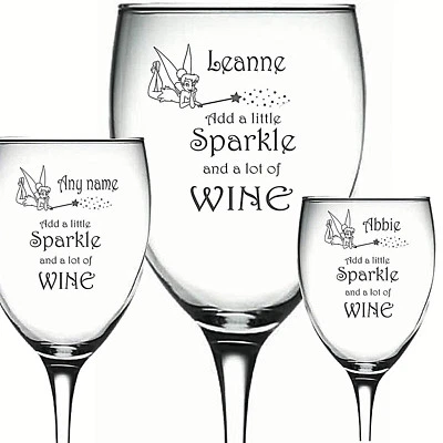Personalised Engraved Wine Glass SPARKLE CHRISTMAS PROSECCO WINE GIFT