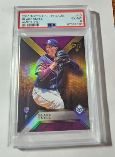 BLAKE SNELL -- 2016 TOPPS TRIPLE THREADS -- AMETHYST -- PSA EX-MT 6