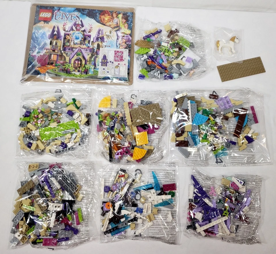 Conjunto Lego Elfos 41078 Skyra's Mysterious Sky Castle Novo Caixa Aberta Manuais Completos - Imagem 3 de 4