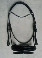 Adams Patent Leather Horse Bridle with Swedish Nose band Reins All Size F/Ship