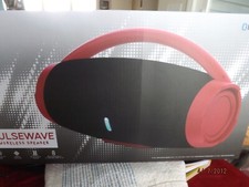 PulseWave BlueTooth Wireless Speaker--Red/Black--NIB